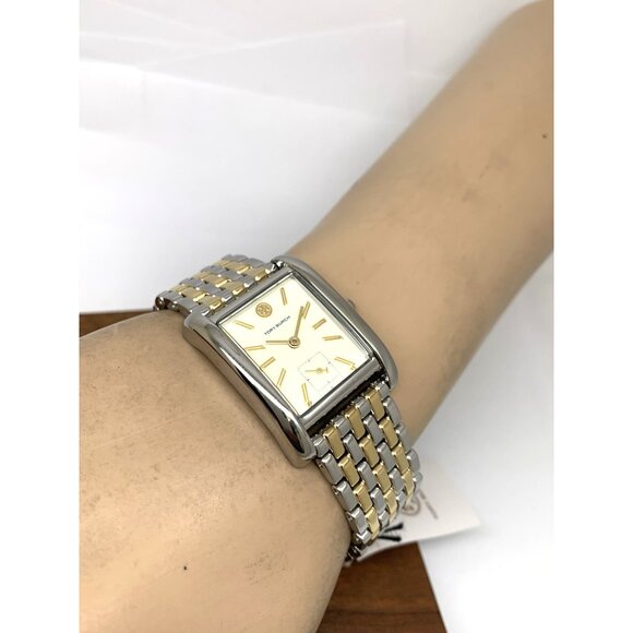 Tory Burch Women's Watch TBW1070 Eleanor Cream Dial Quartz Two Tone Steel 25mm - Picture 5 of 13